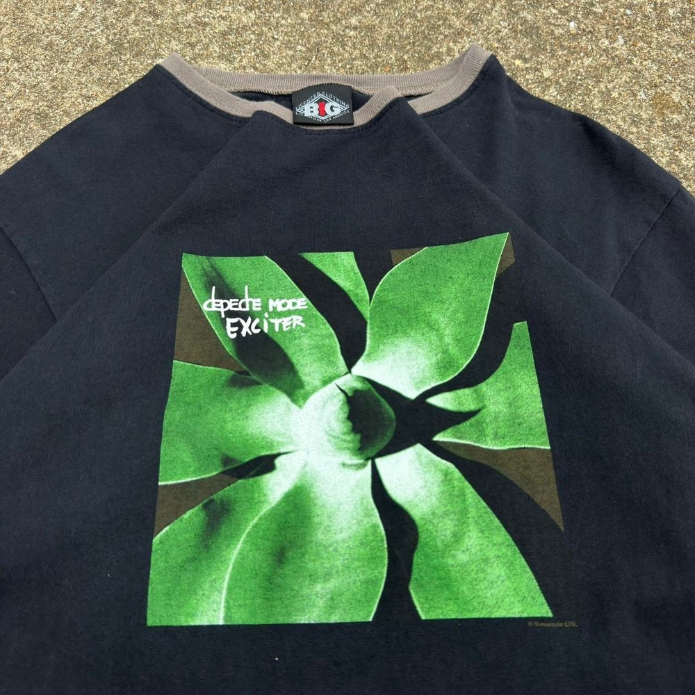 Vintage 2000s Depeche Mode Exciter Band Tee Y2K Alt Rock Shirt Black L (b4)